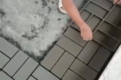 cara membuat paving block